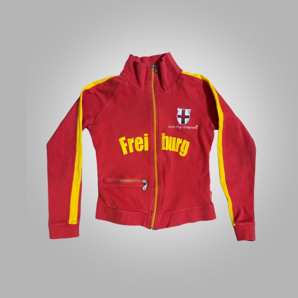 Freiburg Kids Zip Jacket Red Yellow Cotton Size S